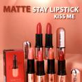 Sivanna colors ลิปสติก Matte stay lipstick kiss me HF688 (velvetcosme)