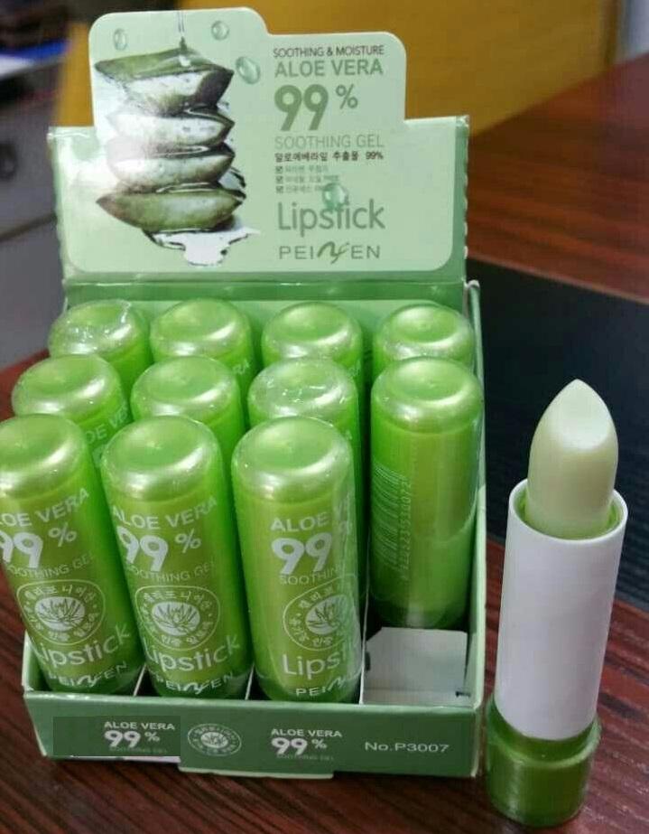 รูปภาพที่1 ของสินค้า : soothing gel aloe vera 99% Lipstick  ( ยกแพค  12  ชิ้น )