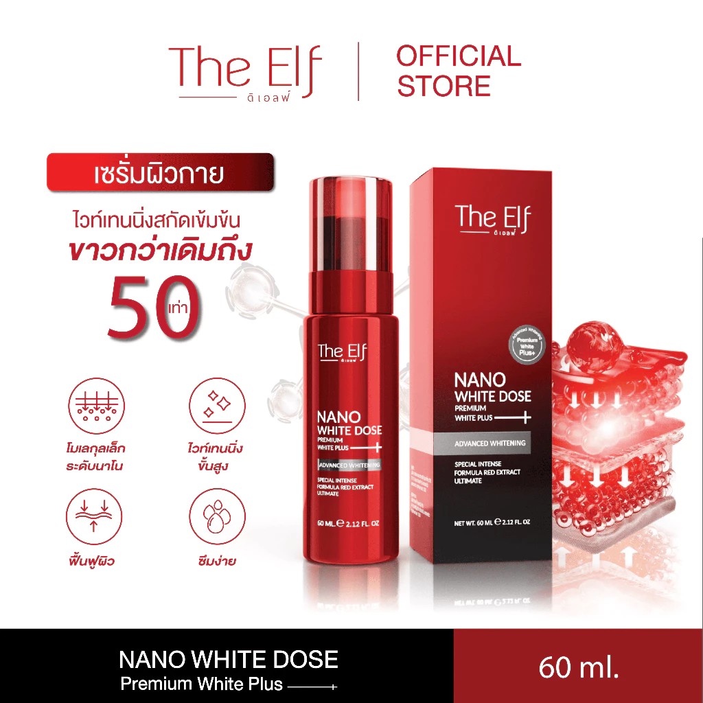 �ٻ�Ҿ���2 �ͧ�Թ��� : The Elf Nano White Dose Premium White+ 60 ml. No.1 Best Selling ��ᴧ����ſ� (ND1)