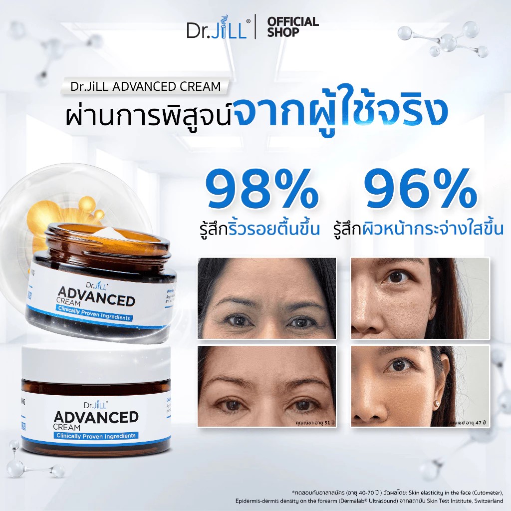 รูปภาพที่#2 ของสินค้า : (1 แถม 1) Dr.JiLL Advanced Cream ดร.จิล ครีมบำรุง 2 กระปุก ขนาด 30 ml. ครีมลดเลือนริ้วรอย รูปภาพที่2 ของสินค้า : (1 แถม 1) Dr.JiLL Advanced Cream ดร.จิล ครีมบำรุง 2 กระปุก ขนาด 30 ml. ครีมลดเลือนริ้วรอย