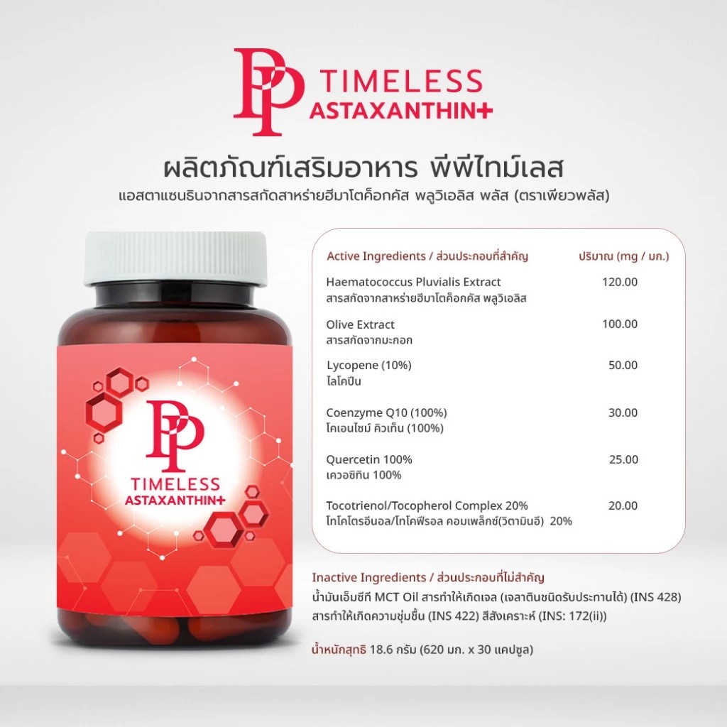 �ٻ�Ҿ���2 �ͧ�Թ��� : (1 ��лء) ��ʵ�᫹�Թ�ҡ  PP TIMELESS ASTAXANTHIN+ AstaZine  ����������� ���ͼ���� ����͹�����ҡ����