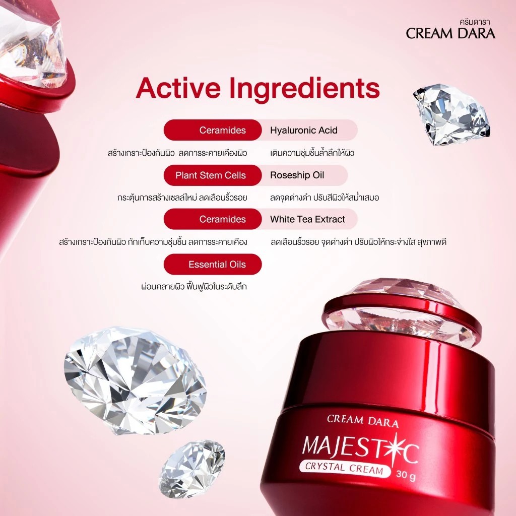 �ٻ�Ҿ���2 �ͧ�Թ��� : ��������  Dara Cream Majestic Crystal Cream 30 ml. ����ྪ� 1 ��лء